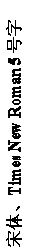 文本框:宋体、Times New Roman 5号字